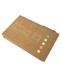 Haftnotizen im A6 Kraft-Booklet mit Stift