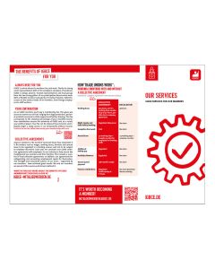 Infopointflyer "Leistungen IGBCE in englischer Sprache"