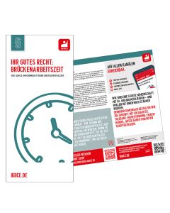 Infopointflyer "Ihr Gute Recht: Brückenarbeitszeit"