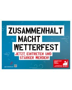 Plakat A4 »Zusammenhalt macht wetterfest«