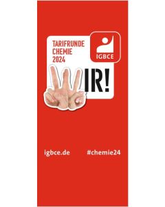IGBCE X-Banner Bespannung "Tarifrunde Chemie 2024"